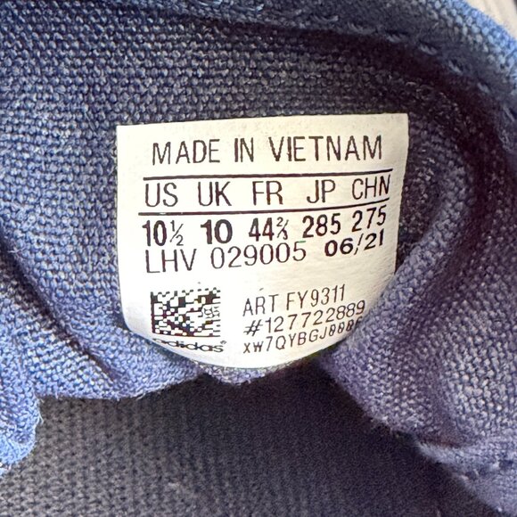 Adidas Daily 3.0 Navy Blue Canvas Stripe Sneaker Low Top Men's 10.5 - Pre-owned - Picture 10 of 10